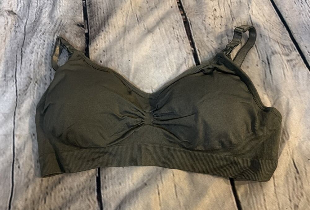 AIBIANOCEL Womens Soft Seamless Nursing Bra Gray XXL